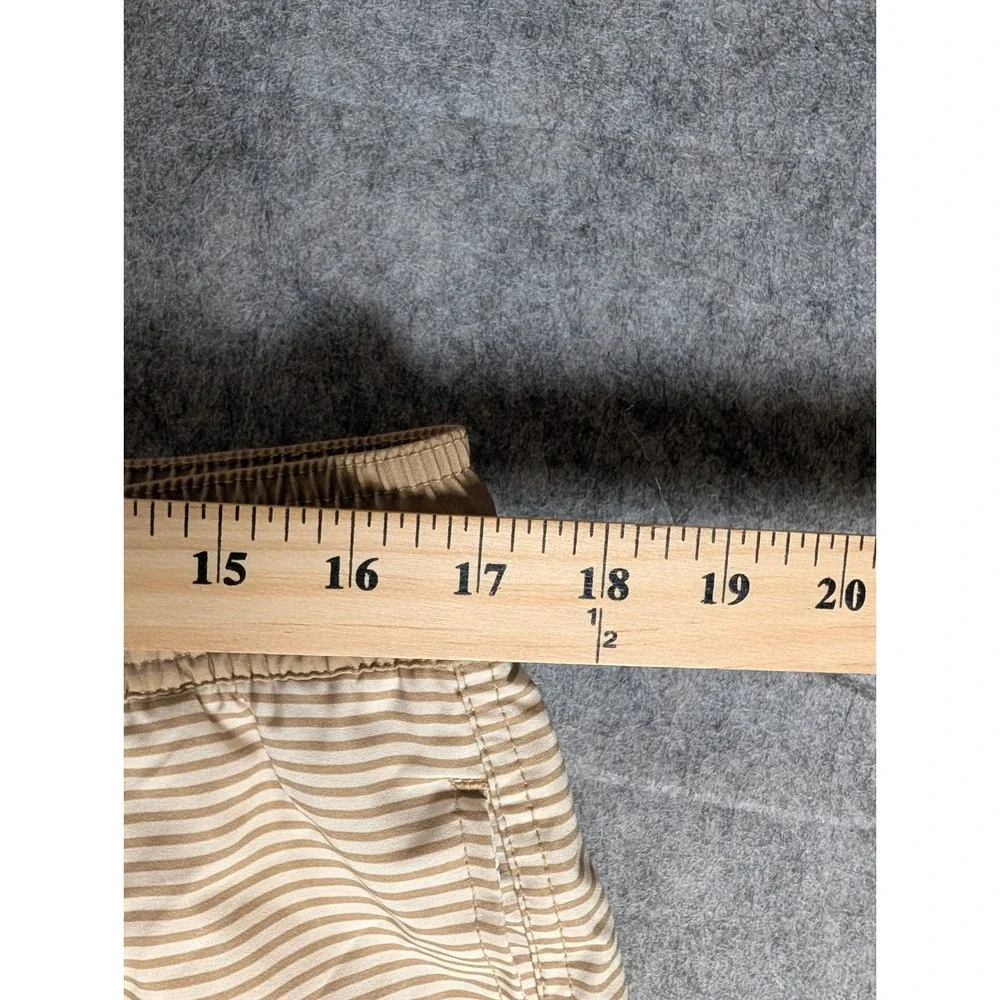 Quiksilver Mens Striped Colorblock Board Shorts Tan Orange Swim Trunks L